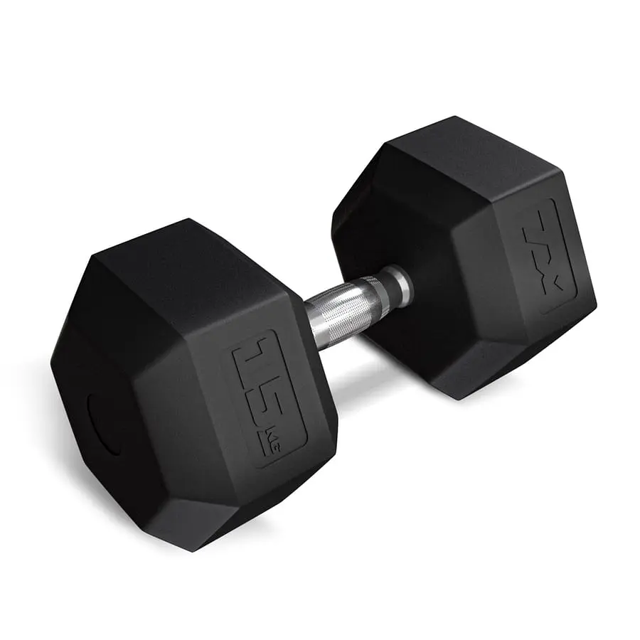 Гантеля шестигранна прогумована TX-150RD Trex Sport 15кг