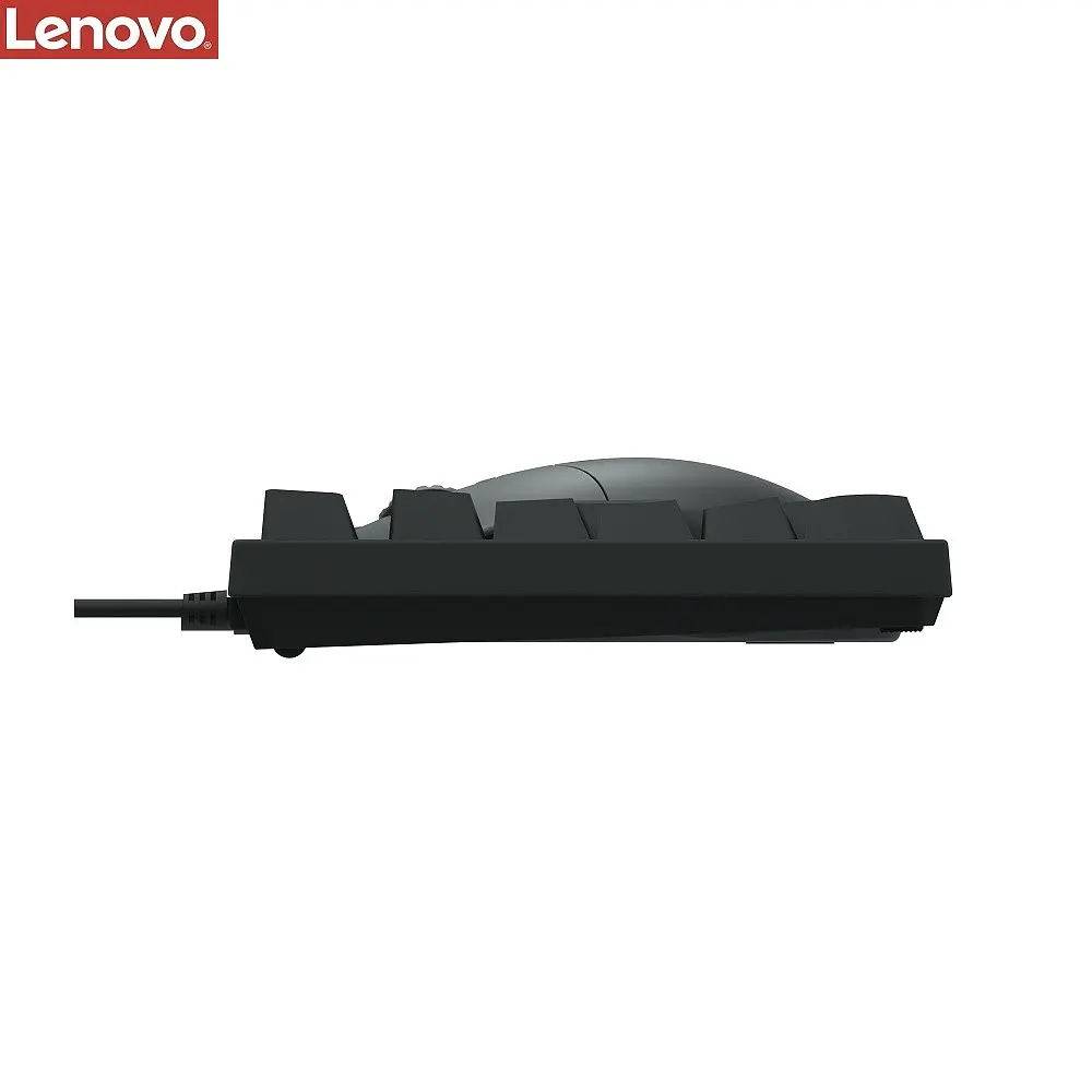 Комплект клавиатура и мышь Lenovo KM101 (ENG/ РУС) черный - фото 3