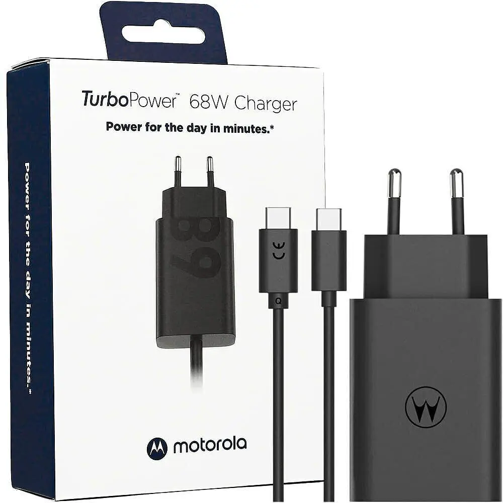 Комплект зарядний блок і кабель Motorola 68W USB-С 1m (MC-682N) - фото 4