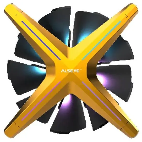 Кулер для корпуса Alseye X12 (Yellow Push) (AS.04.03.0028) - фото 1