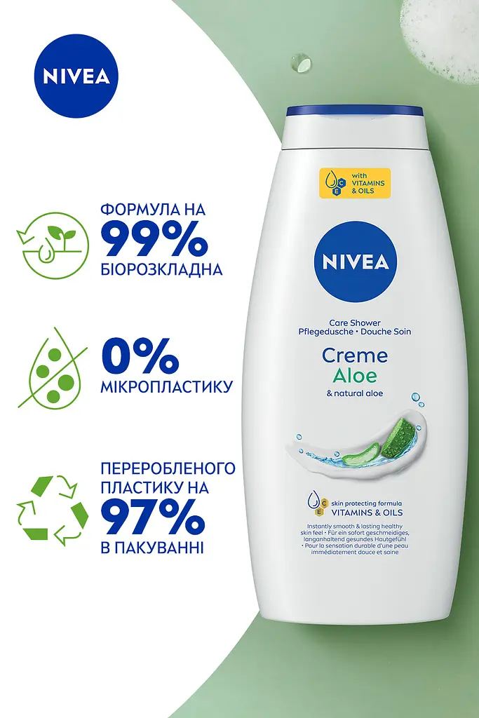 Гель-уход для душа NIVEA Крем и алоэ 750 мл - фото 3