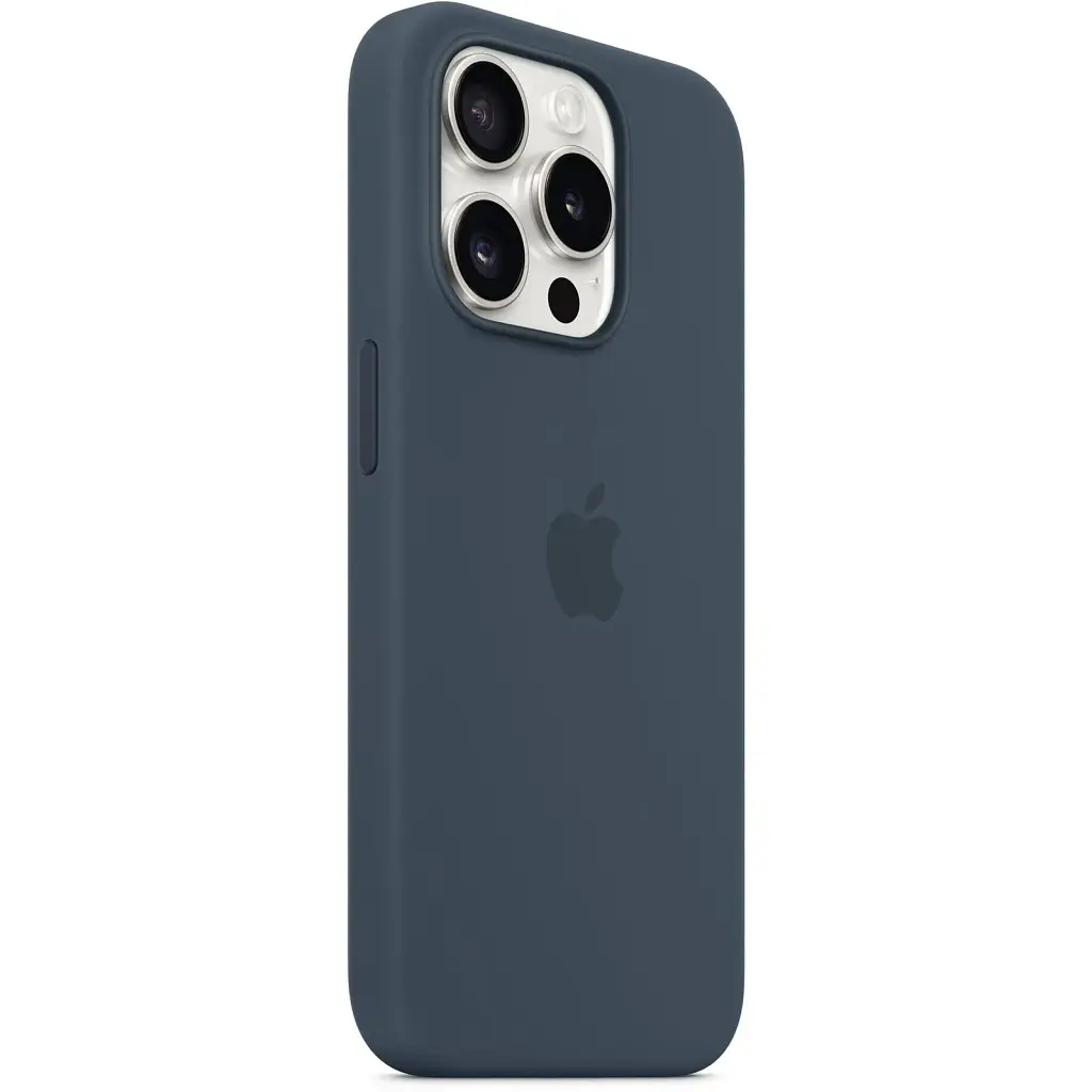 Чохол-накладка Apple Silicone Case with MagSafe для Apple iPhone 15 Pro Storm Blue (MT1D3) - фото 4