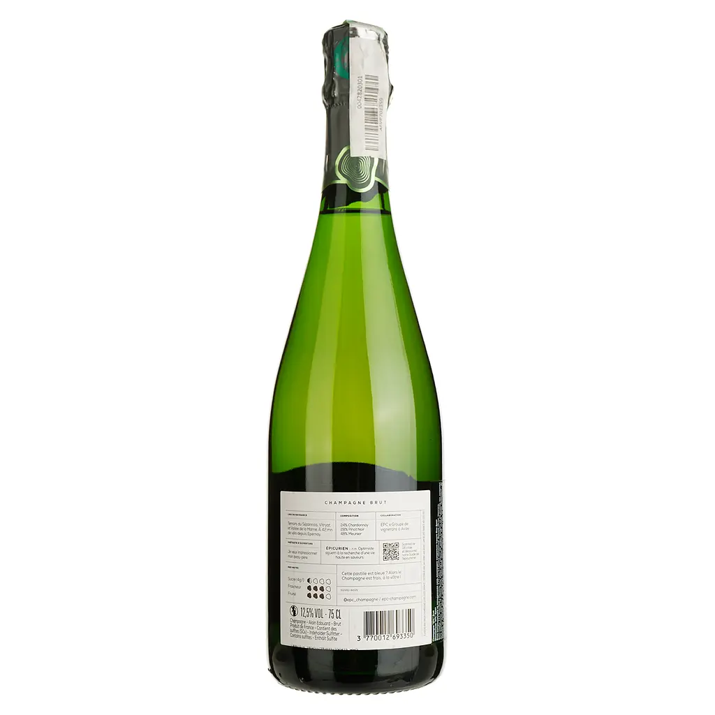 Шампанское Champagne EPC Brut, белое, брют, 0,75 л - фото 2