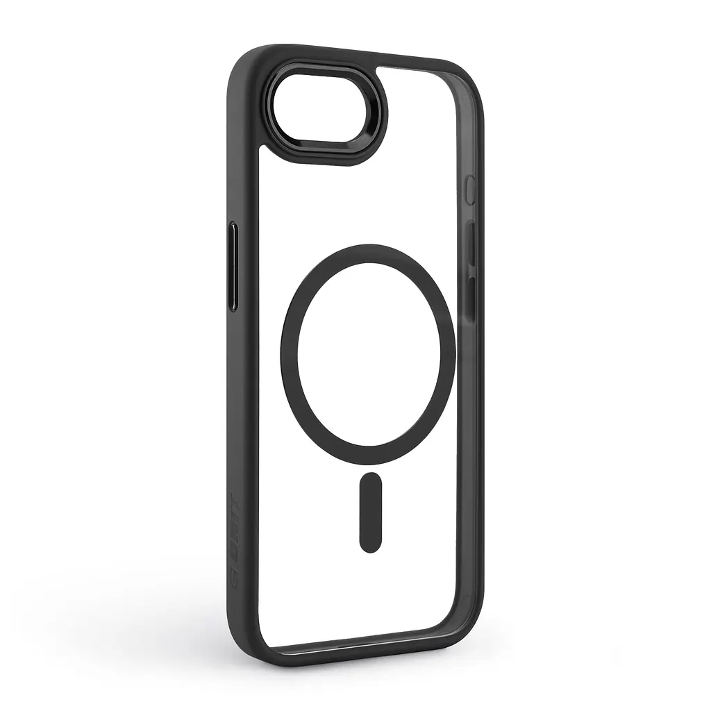 Чехол для Apple iPhone 16e/17e, Unit MagSafe, черный, прозрачный, магсейф, противоударный, магнитный, панель-накладка с поддержкой MagSafe, с поддержкой беспроводной зарядки, TPU+PC, защита всего корпуса, ударостойкий, ArmorStandart (ARM83874) - фото 2