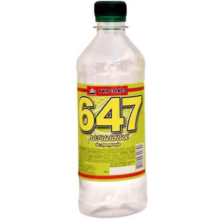Розчинник 647 УКРСОЮЗ 0,5л 0,42кг б/п