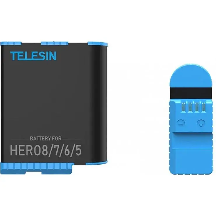 Зарядний пристрій Telesin 3 Slots LED Storage Charger Box для GoPro 8/7/6/5 з двома акумуляторами BTR-802-B [105542] - фото 2