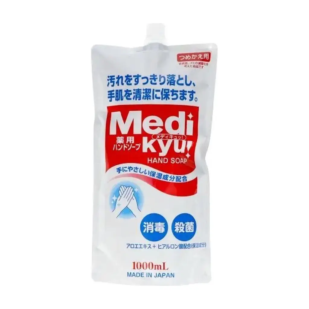 Рідке мило Rocket Soap Medi Kyu Medicated Hand Soap антибактеріальне змінний блок 1 л (4571113800642)