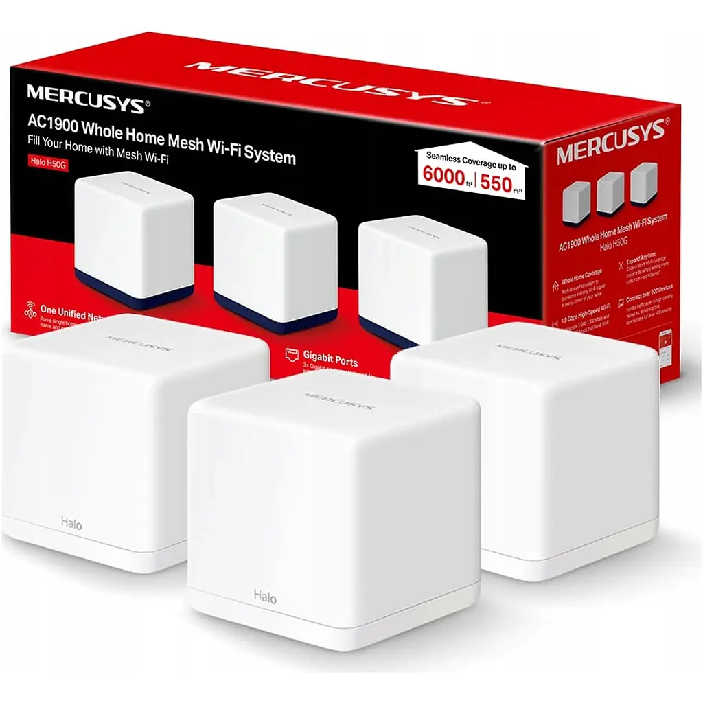 Wi-Fi Mesh система Mercusys Halo H30G 3-pack [104087] - фото 5
