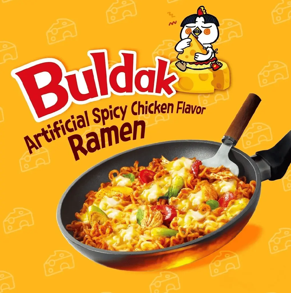 Локшина швидкого приготування Samyang Buldak Hot Chicken Flavour Ramen Cheese 70г - фото 7