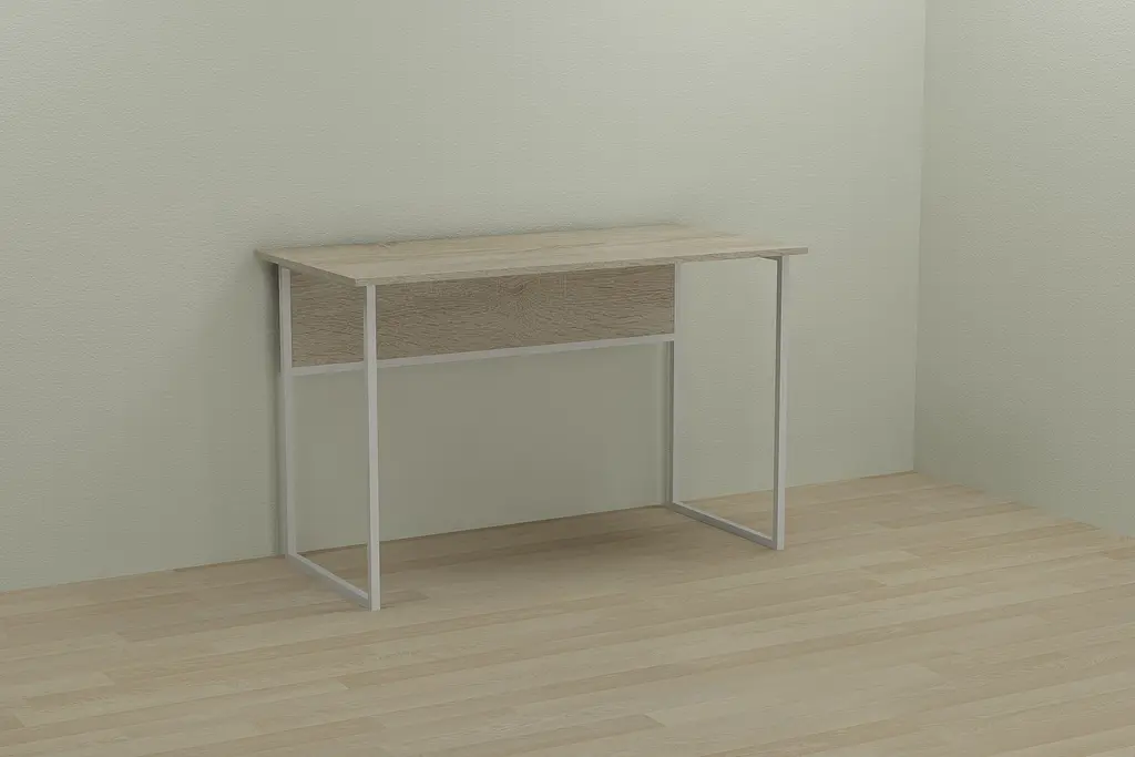 Компьютерный стол Ferrum-decor Коди 75x100x60 белый ДСП Дуб Сонома 16мм (FRD-101182) - фото 4