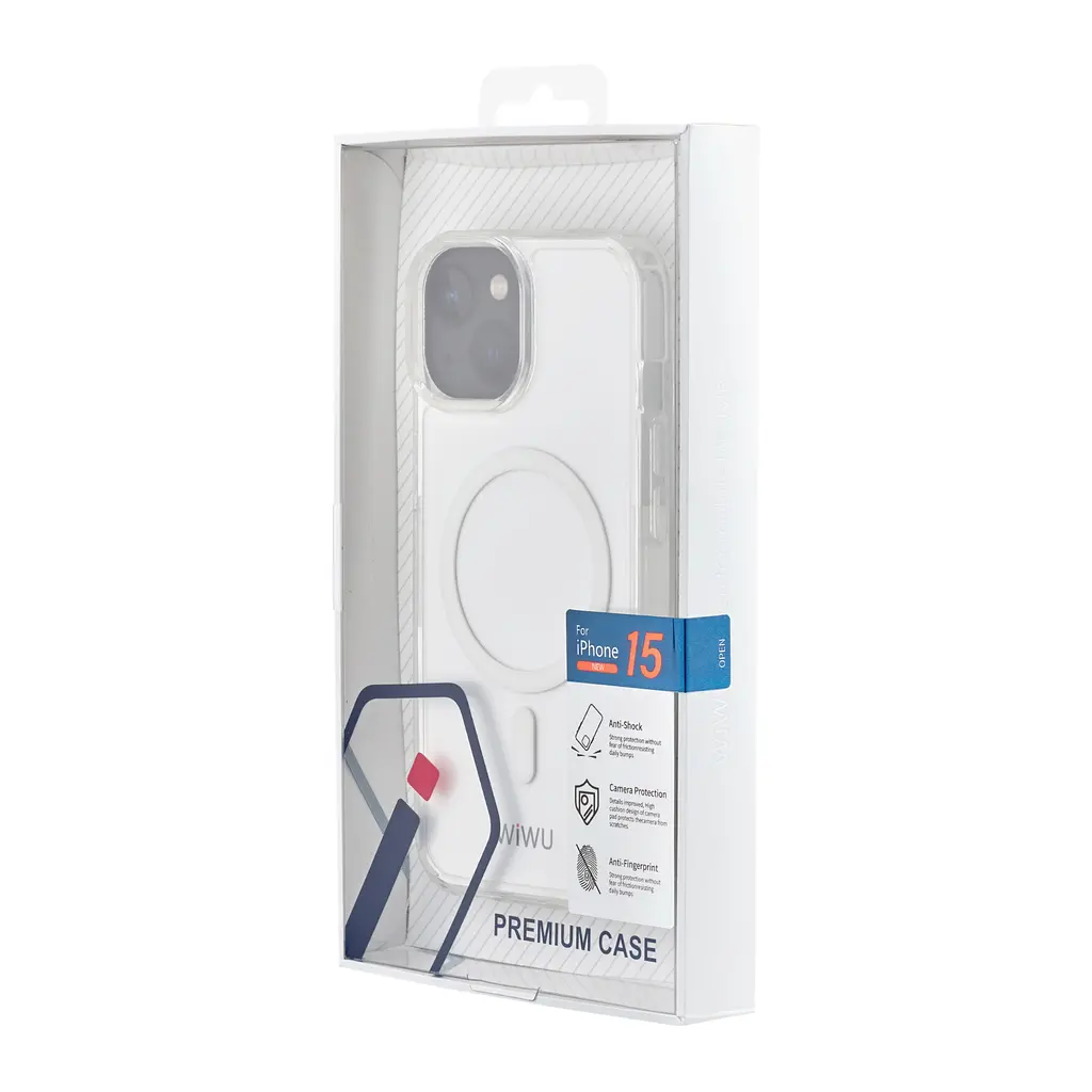 Чохол WIWU Magnetic Crystal with MagSafe iPhone 15 Transparent - фото 2