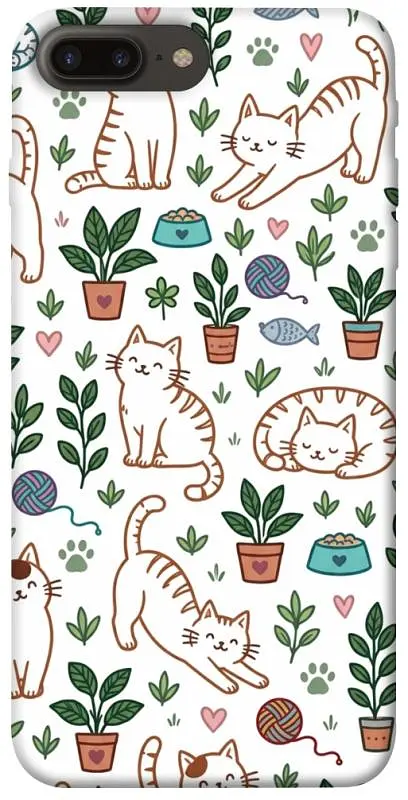 TPU чохол Demsky Cats pattern для Apple iPhone 7 plus / 8 plus (5.5")