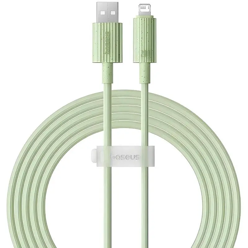 Дата кабель Baseus Habitat Series Fast Charging USB to Lightning 2.4A (1m) (P10360200421-0) Natural Green - фото 4