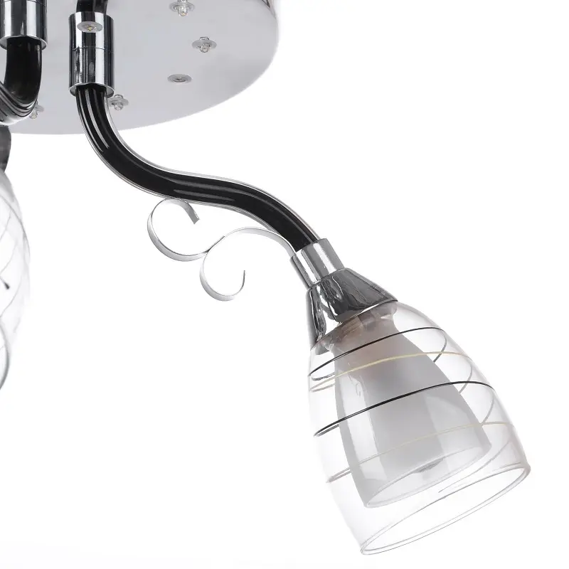 Люстра потолочная Brille с подсветкой LED E14 40W CH (LK-512S/3) - фото 2