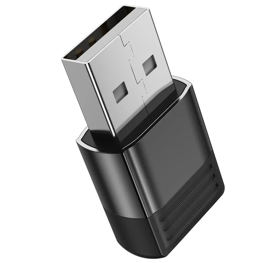Адаптер переходник Borofone BV18 ​​USB to Type-C F черный - фото 8