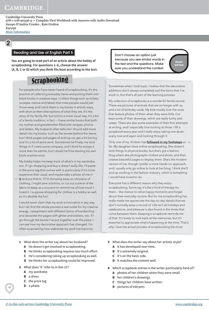 Complete First. Workbook with answers and Downloadable Audio - Jacopo D'Andria Ursoleo - фото 9