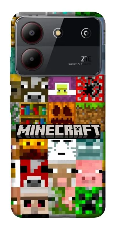 Чохол Demsky Minecraft collage для ZTE Blade A54 4G