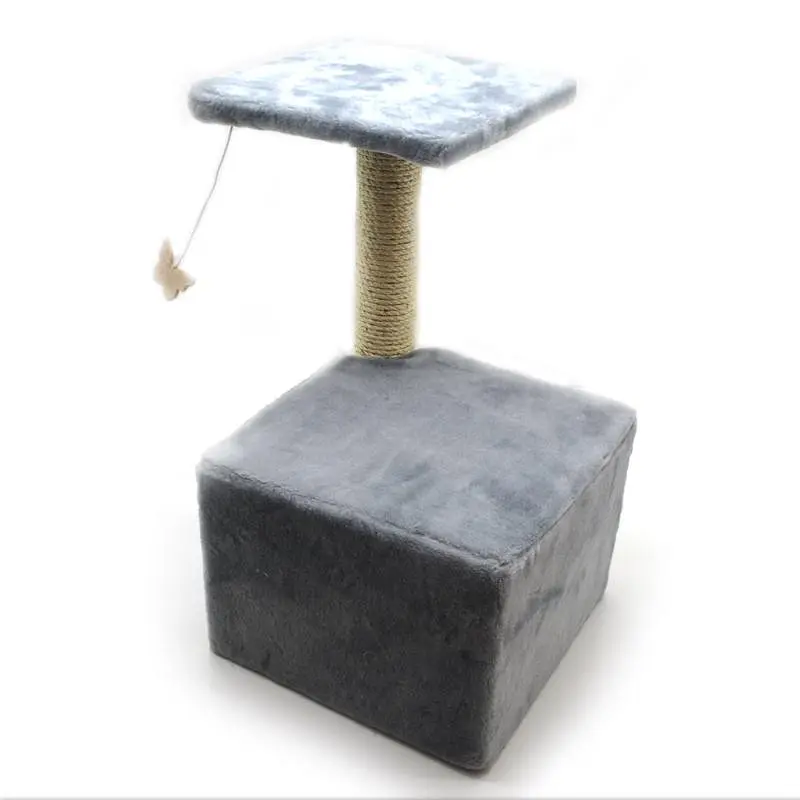 Будиночок Драпак для котів Zoo-hunt Віола 34х34х56 см сезаль сірий - фото 3