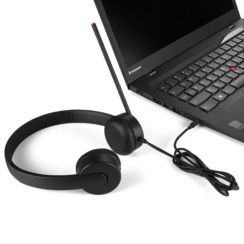 Гарнитура ПК стерео On-ear Lenovo Analog Headset mini-jack 1.2 м черный (4XD0K25030) - фото 2