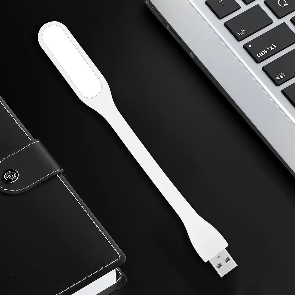 USB LED лампочка гнучка 3W, холодне світло біла - фото 3