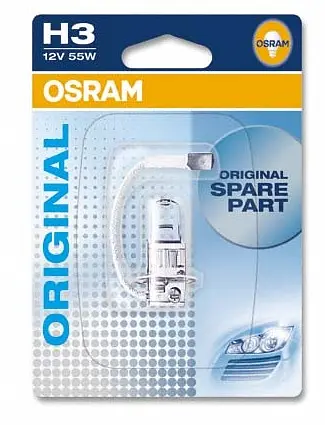 Галогенова лампа OSRAM H3 64151-01B 12V 55W Pk22S 10X1 Blister - фото 2