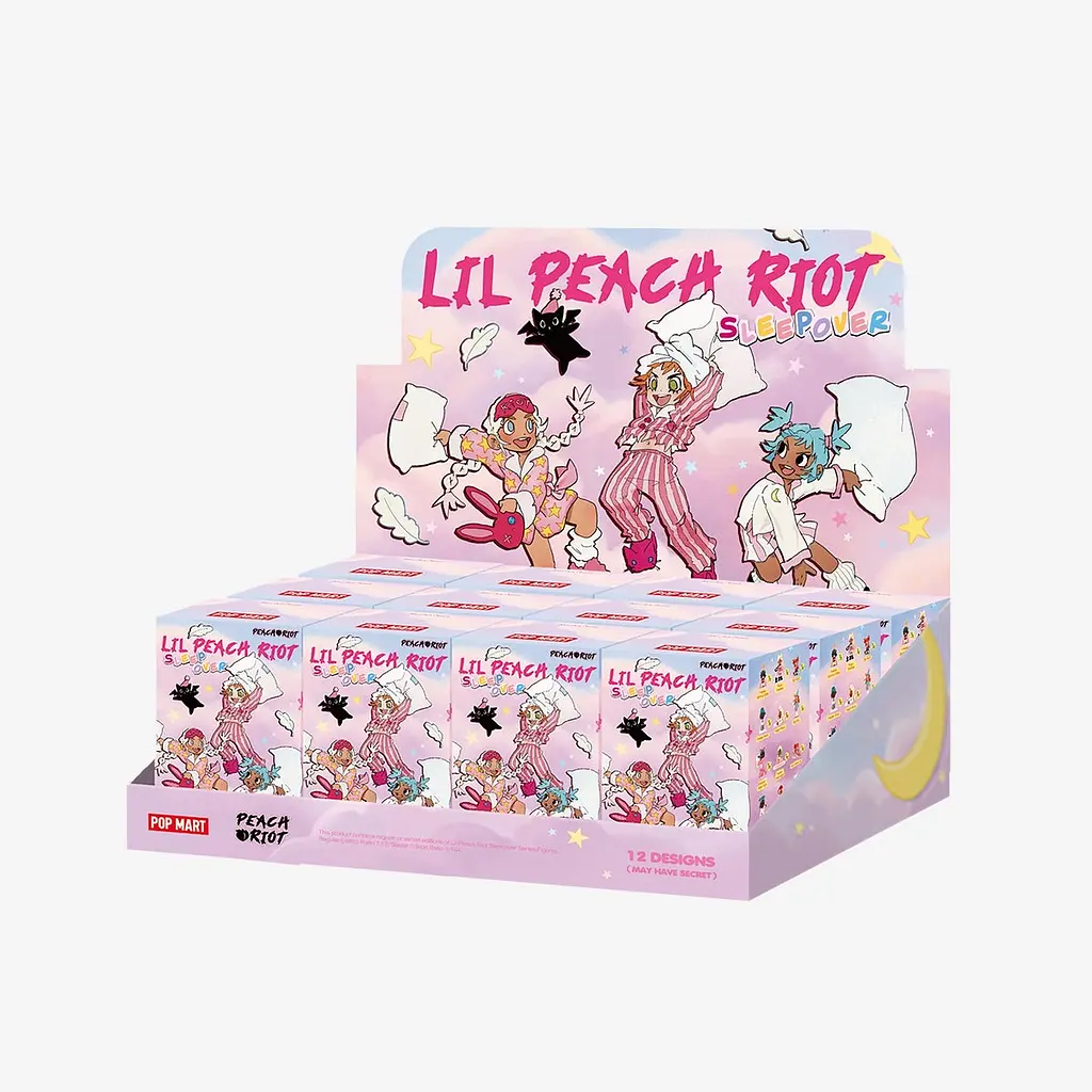 Игрушка-сюрприз Pop Mart Lil Peach Riot Серия Sleepover с коллекционной фигуркой (PRLS-01) - фото 3