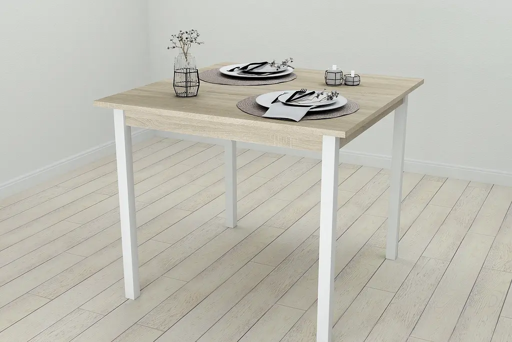 Стол кухонный Ferrum-decor Диего 75x90x90 Белый ДСП Сонома 16мм (FRD-106312) - фото 4
