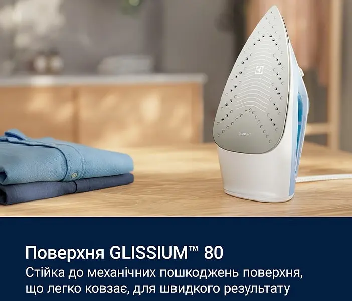 Праска Electrolux 2300Вт, 250мл, паровий удар 110гр, керамічна підошва, синьо-білий teh0016243 - фото 6
