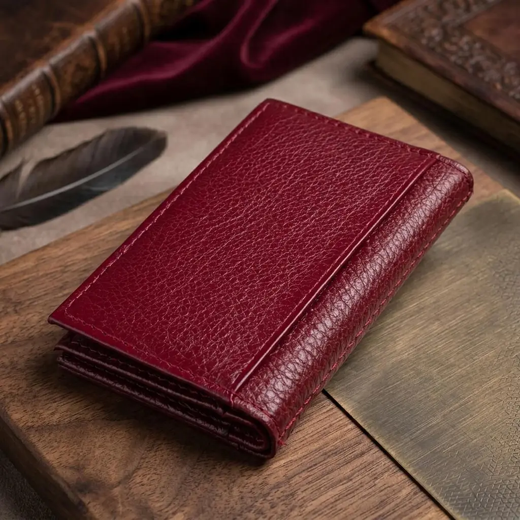 Візитниця-книга ST Leather 19218 бордова - фото 4