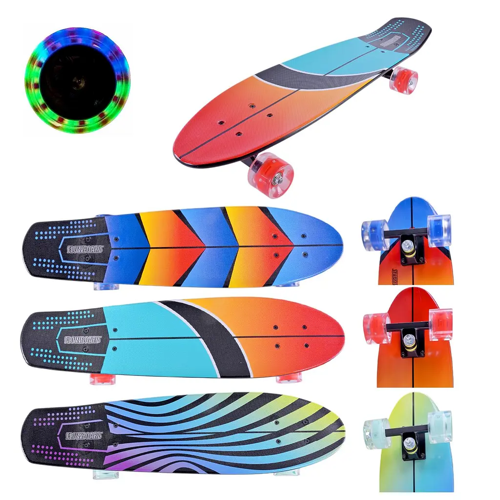 Міні-скейтборд Penny Board зі світними колесами 68х17,5 см (SC25139) в асортименті