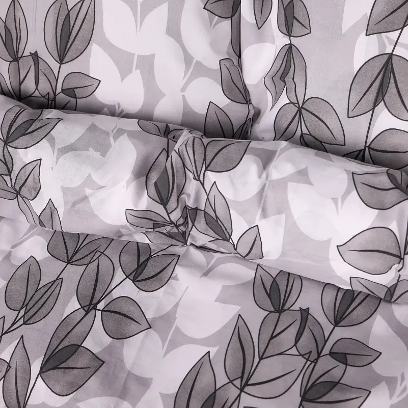 Наволочка MirSon Ranforce Elite 17-0695 Silver Foliage 40х40 см бело-серая (2200010452983) - фото 5