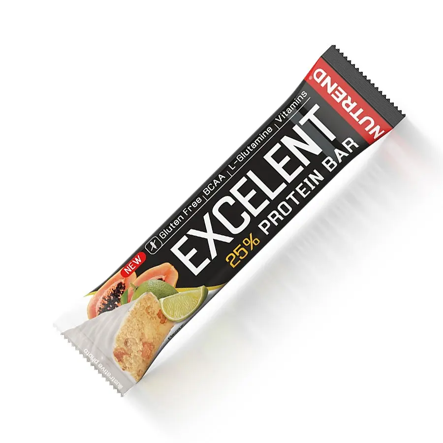 Батончик Nutrend Excelent Protein Bar, 85 грам - Лайм-папая у йогуртовій глазурі