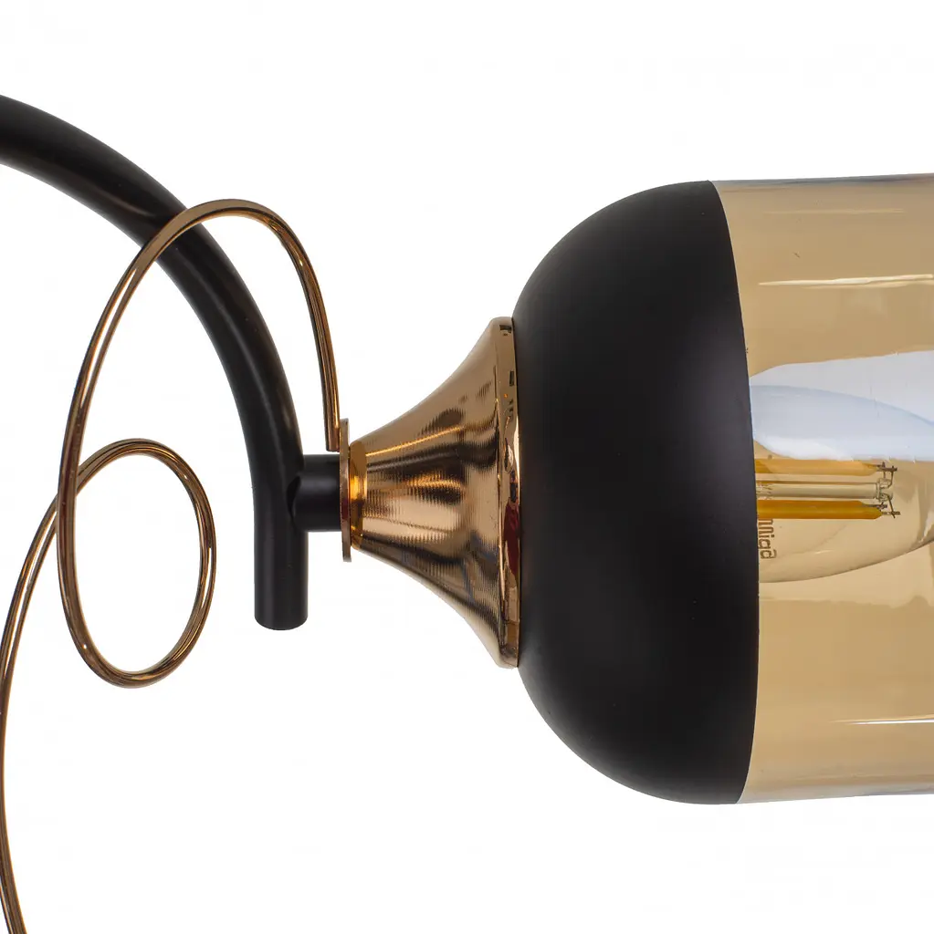 Люстра потолочная Brille в спальню E27 60W BK (LK-706S/3) - фото 5