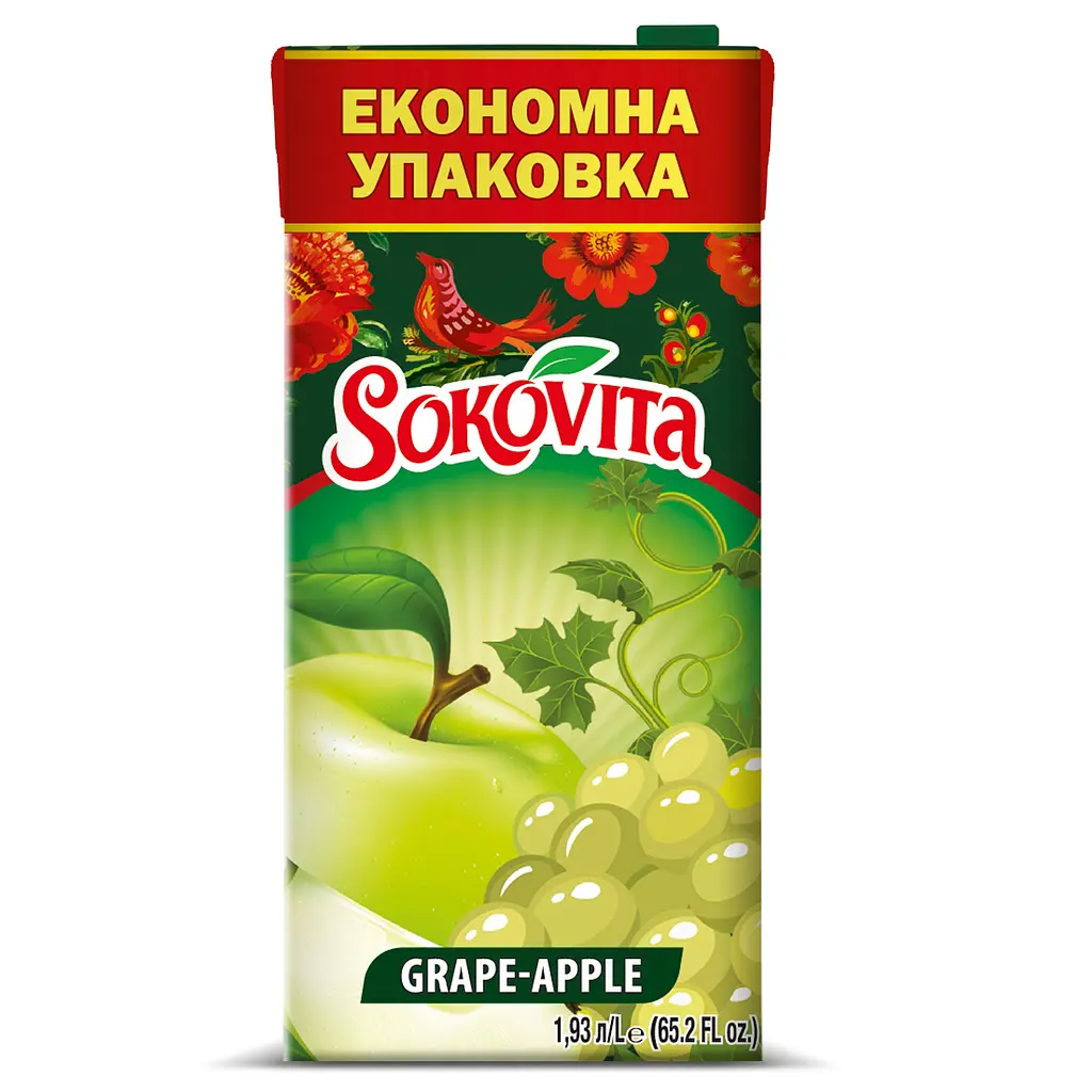 Напиток соковый Соковита Яблочно-виноградный 1.93 л - фото 2