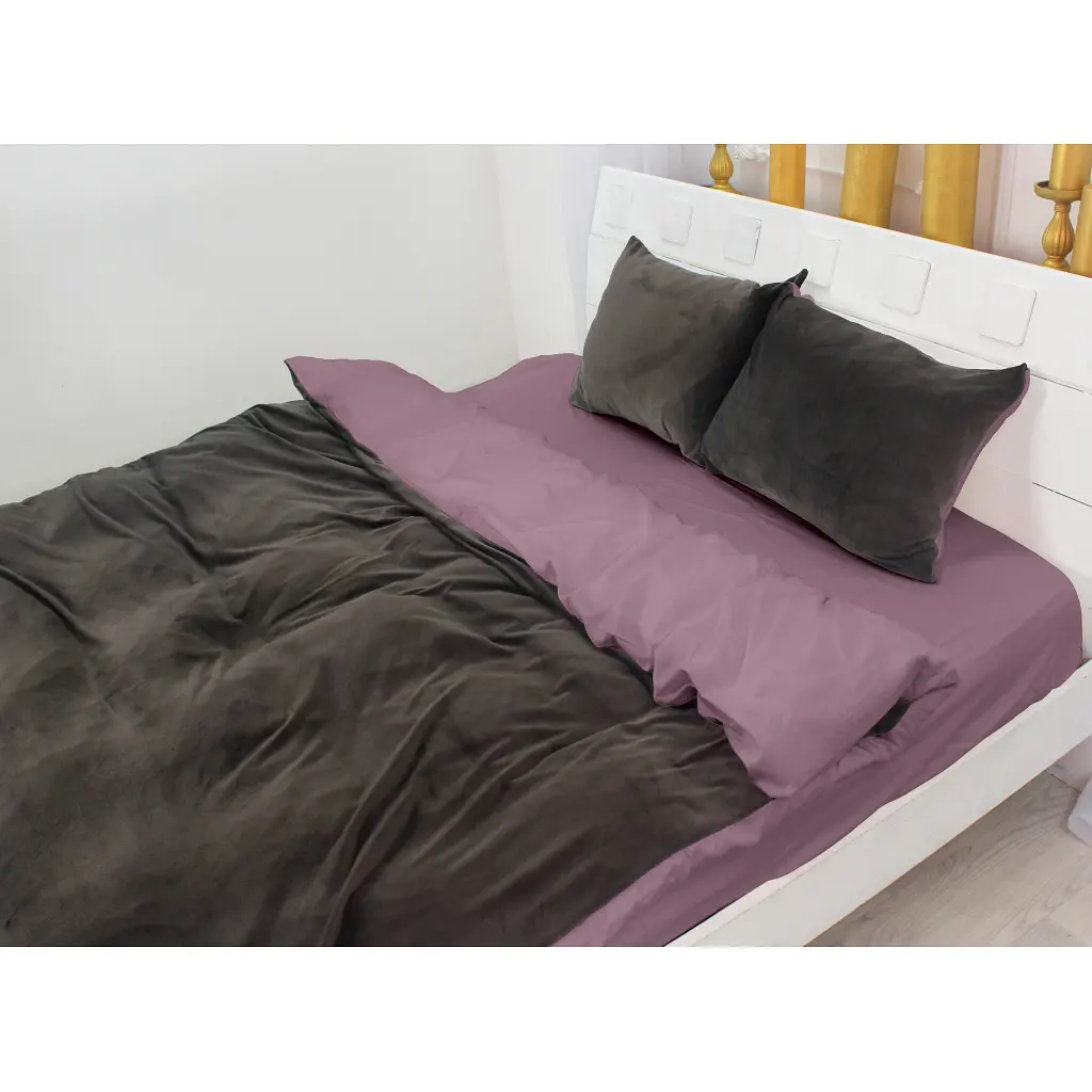 Постільна білизна MirSon Велюр Winter Delicate 28-0070 Camomilla King Size (2200004037219) - фото 2
