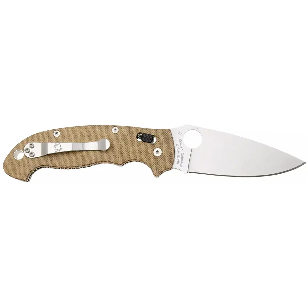 Ніж Spyderco Manix 2 XL Canvas Micarta Brown - фото 2