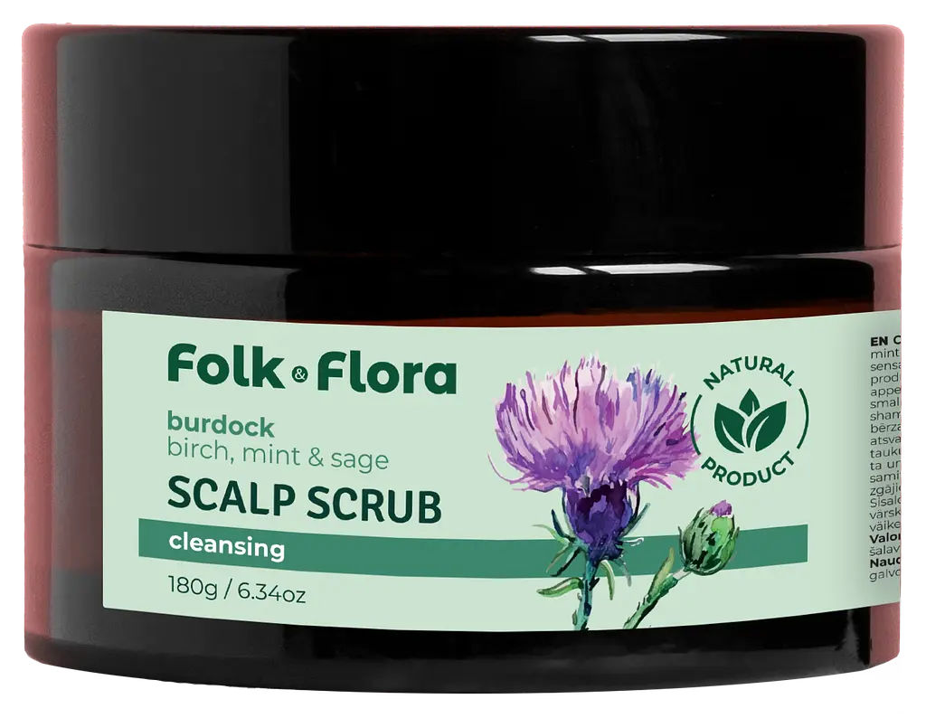 Скраб для шкіри голови Реп'ях Folk&Flora 180 г