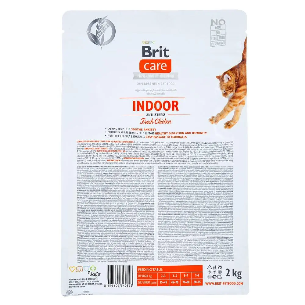 Сухий корм Brit Care Cat GF Indoor Anti-stress 2 кг для котів, що живуть у приміщенні - фото 3