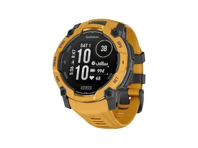 Смарт-годинник Garmin Instinct 3 45mm Solar Sunburst with Sunburst/Gray Band (010-02934-02)