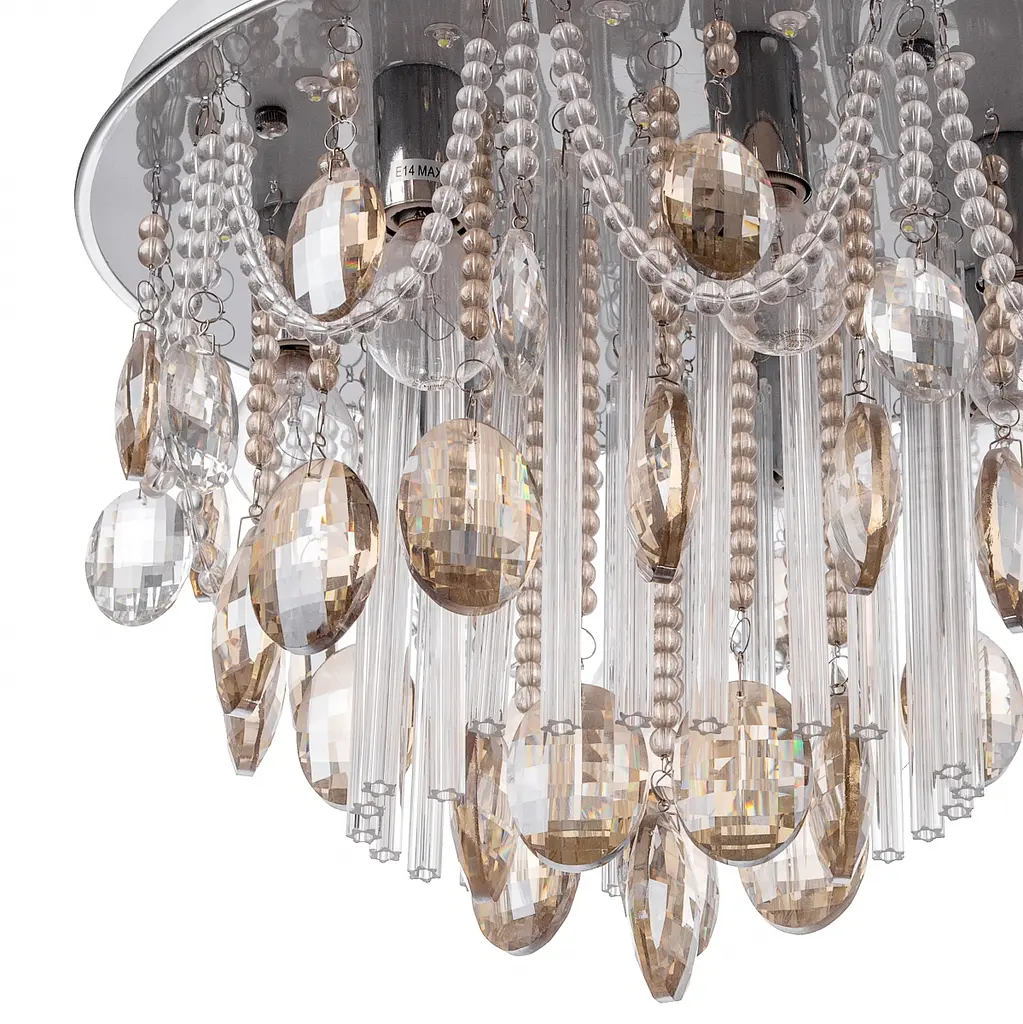 Люстра стельова Brille кришталева з підсвічуванням LED E14 40W CH (BCL-377C/7) - фото 2