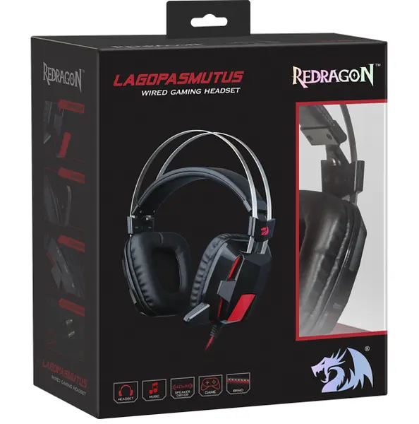Гарнитура Redragon Lagopasmutus 2 2m Red-Black (75165) - фото 8