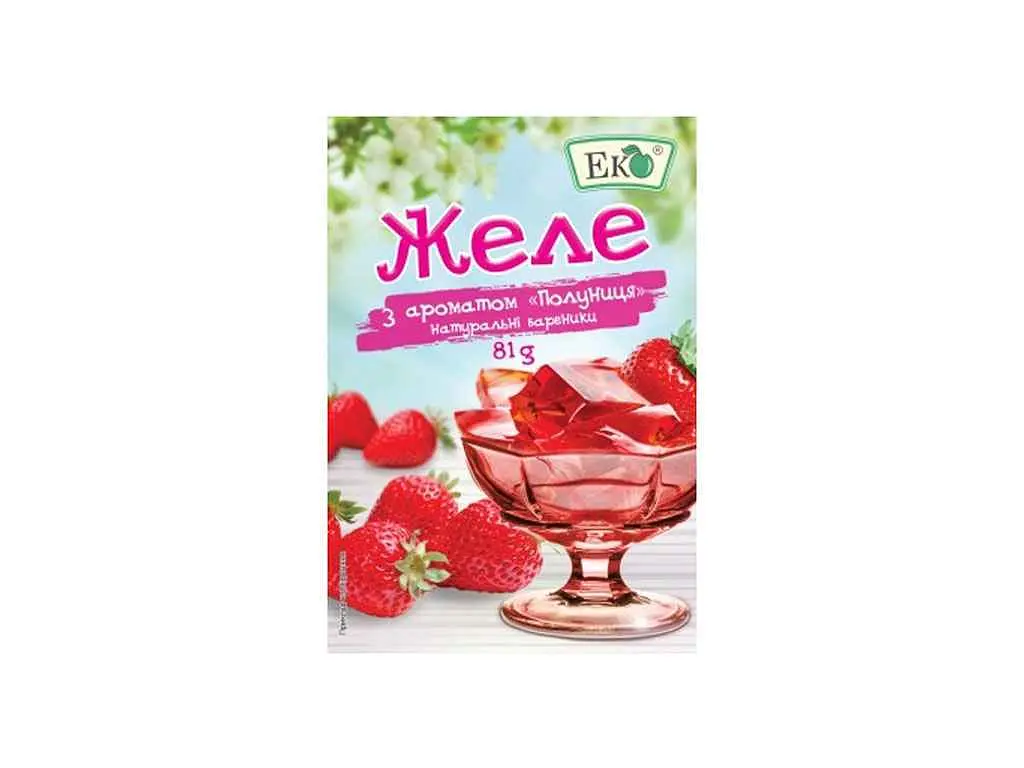 Желе ЕКО 81г Полуниця Ф25
