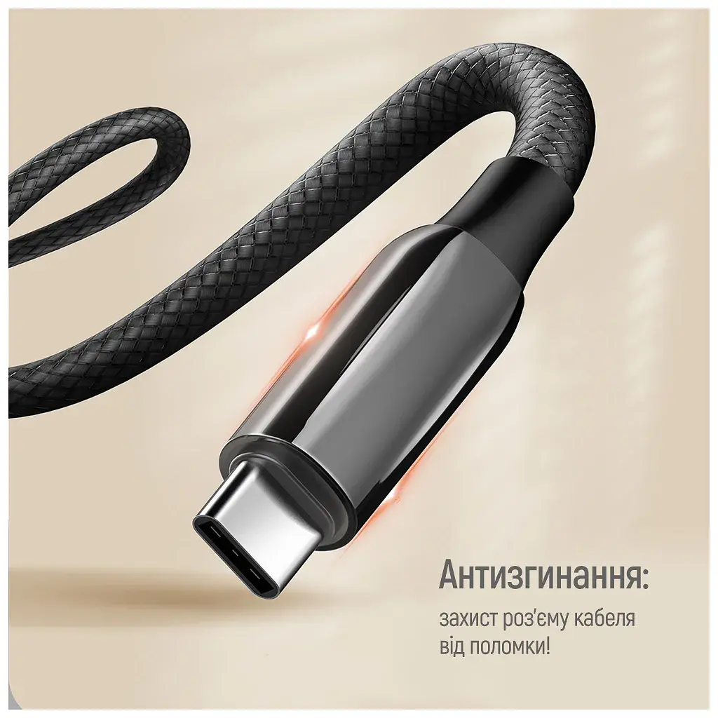Дата кабель USB-C to USB-C 2.0m (PVC+Aluminum Alloy) (PD Fast Charging 240W) 5А black ColorWay (CW-CBPDCC070-BK) - фото 10