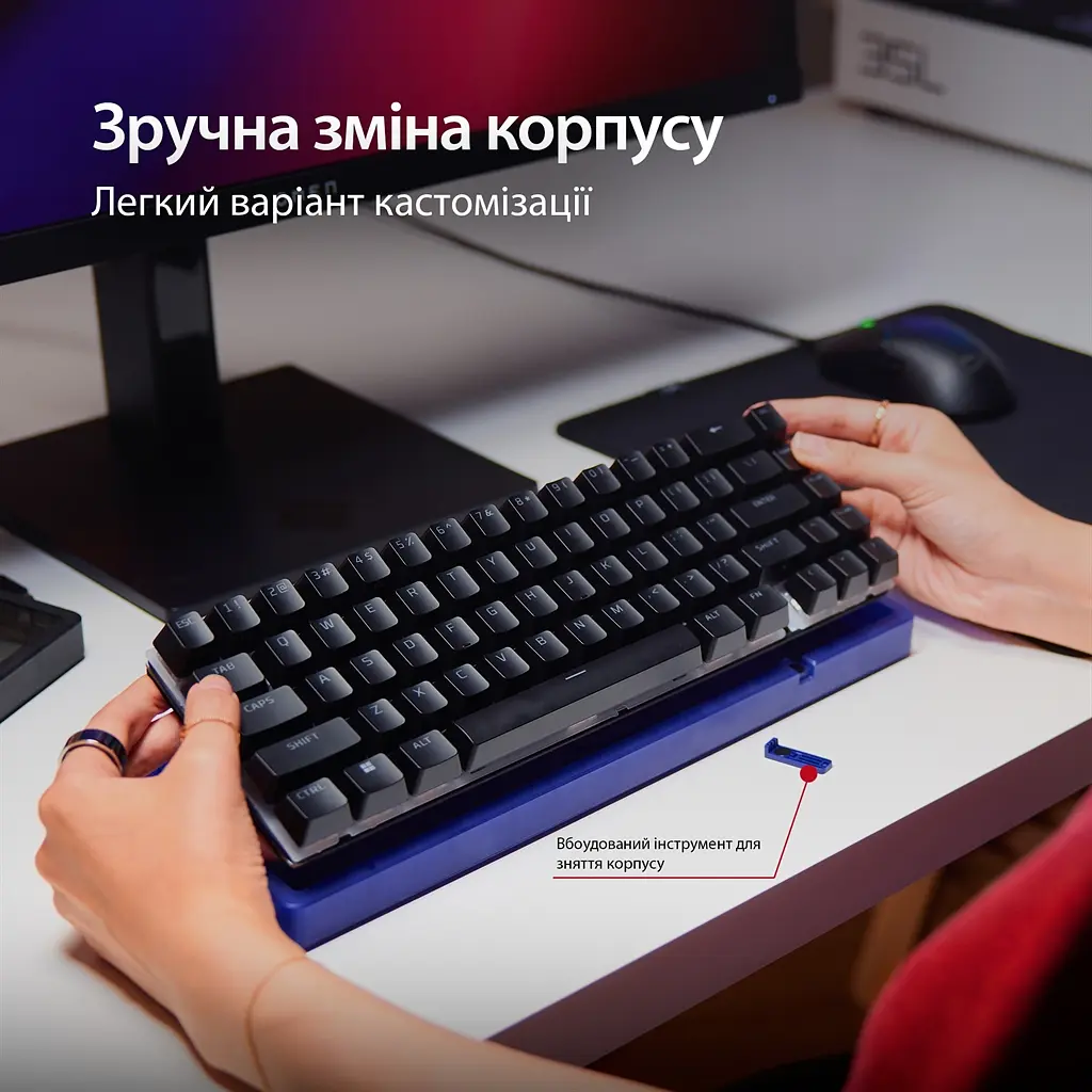 Клавіатура HyperX Origins 2 65 HX Red USB Black (B4QS3AA) - фото 2