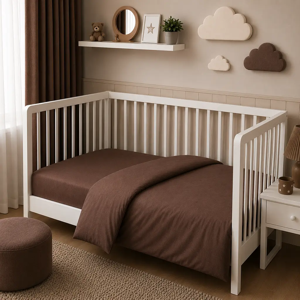 Дитяча постільна білизна MIRSON BABY фланель Brown 110х160см (2200012799819) - фото 8