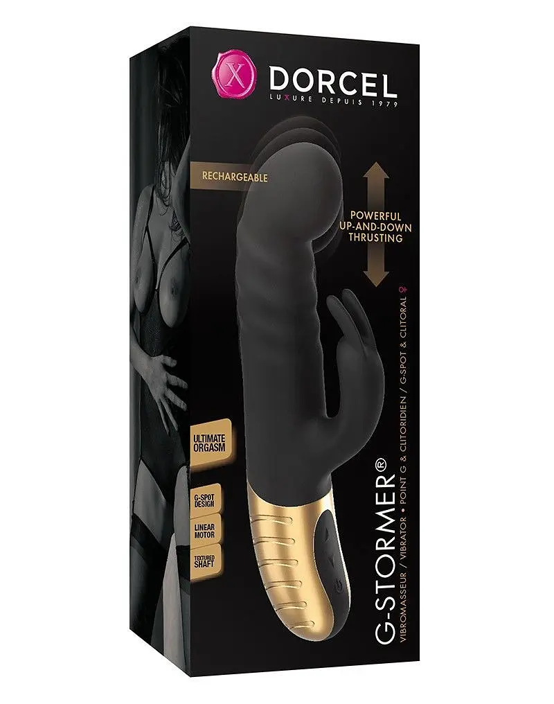 Вібратор-кролик Dorcel G-Stormer з зворотно-поступальним рухом головки, 23.5х3.9 см - фото 3