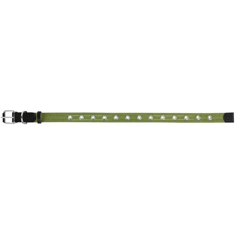Нашийник для собак Collar, бавовняний, безрозмірний, 52x2,5 см, зелений - фото 2