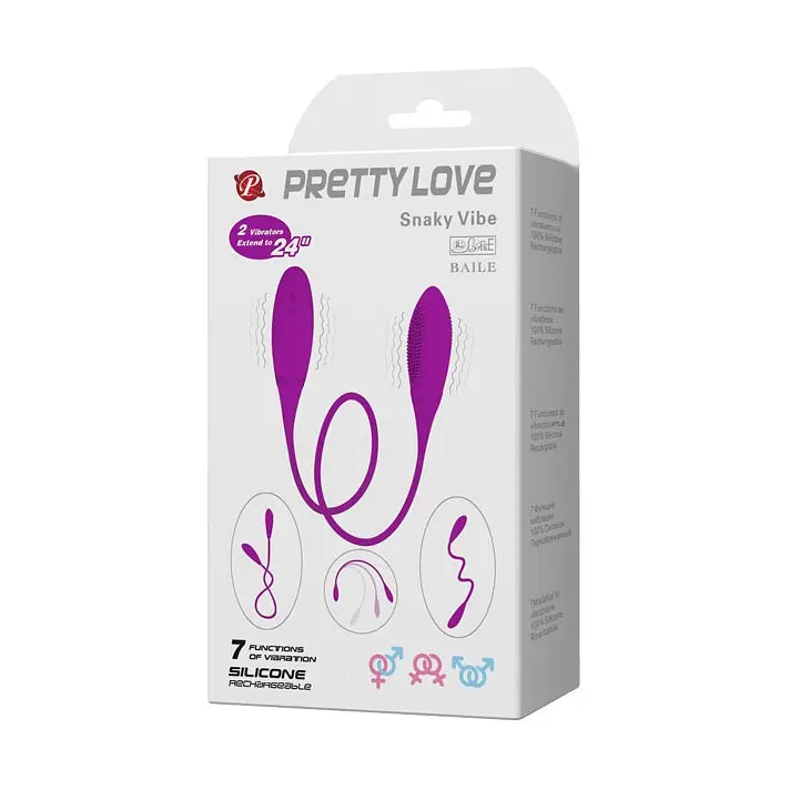 Вибратор Pretty Love Snaky Vibe 60 см фиолетовый - фото 9