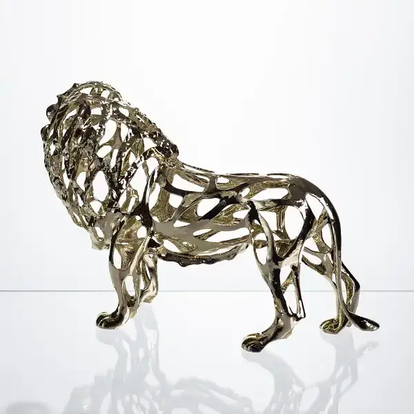 Декоративна фігурка Yiwu Lion 29х11х20 см металева статуетка колекційна для дому декор на камін HP-7-14 - фото 3