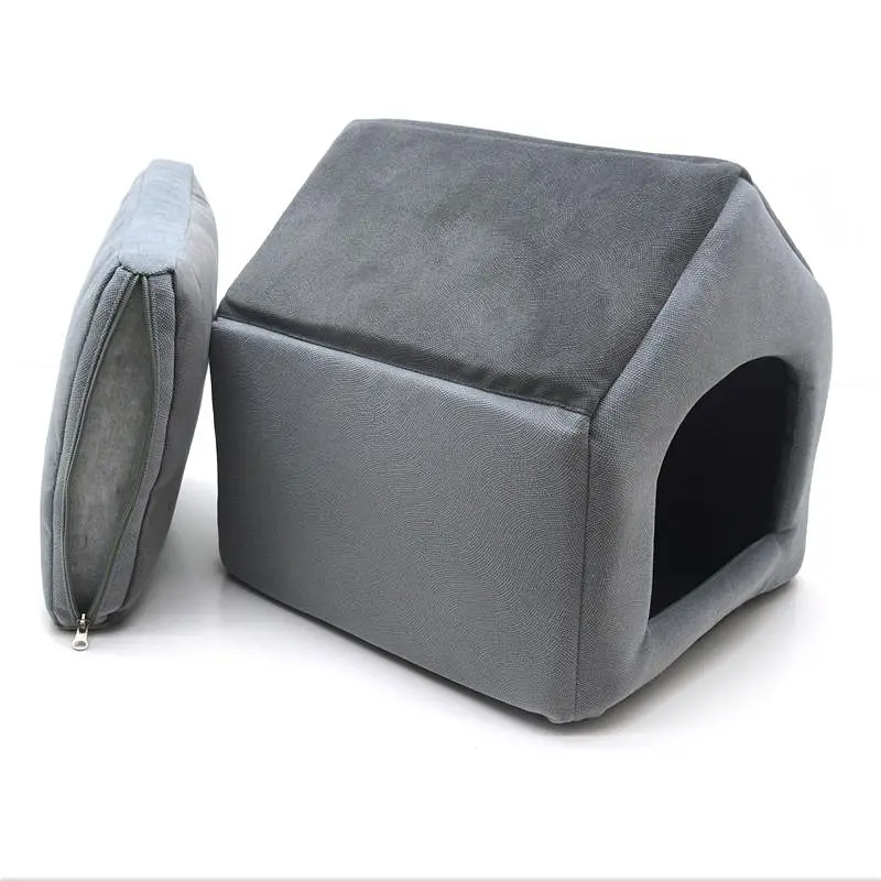 Будиночок для собак та котів Zoo-hunt Елегант сіра №2 345х390х385 мм (ZH49698252-1) - фото 2